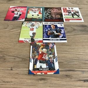 Lot 7 NFL Tom Brady football cards